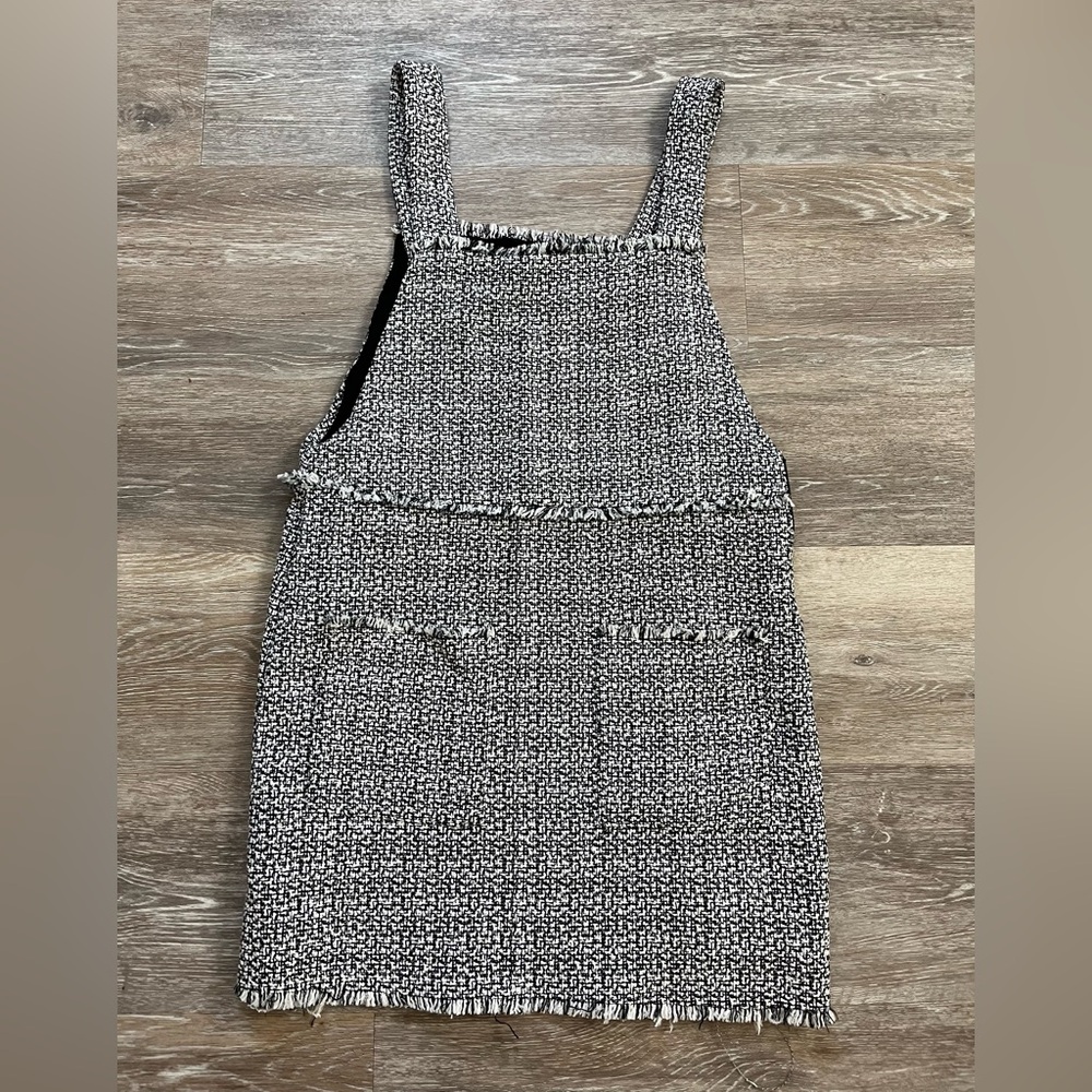 Forever 21 tweed mini dress with button secure straps - size small